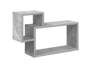 Étagère flottante, étagère suspendue montage mural gris béton 55 x 15 x 35 cm cf42537