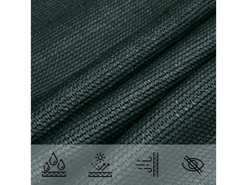 Voile d'ombre - voile d'ombrage - voile parasol 2 x 2 x 2 m hdpe triangulaire vert foncé - Conforama D