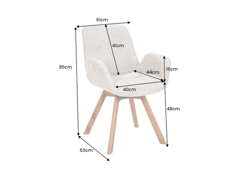  Lot de 2 chaises design sorrano pivotantes à 360° en tissu bouclette vert menthe et pieds en chêne clair  - Conforama C