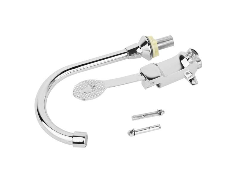 G12 salle de bains laboratoire bassin évier pédale robinet médical chaud froid cuivre pédale robinet d'eau - Conforama B