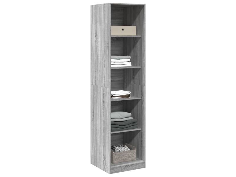  Garde-robe, armoire de rangement gris sonoma 50x50x200 cm bois d'ingénierie  - Conforama C