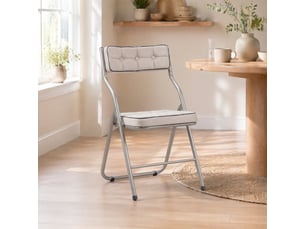 Lot de 2 chaises de salle à manger pliantes,avec coussins,velours,kaki