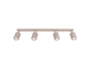Plafonnier rayo 4l taupe aluminium moderne 16.5x81x6cm