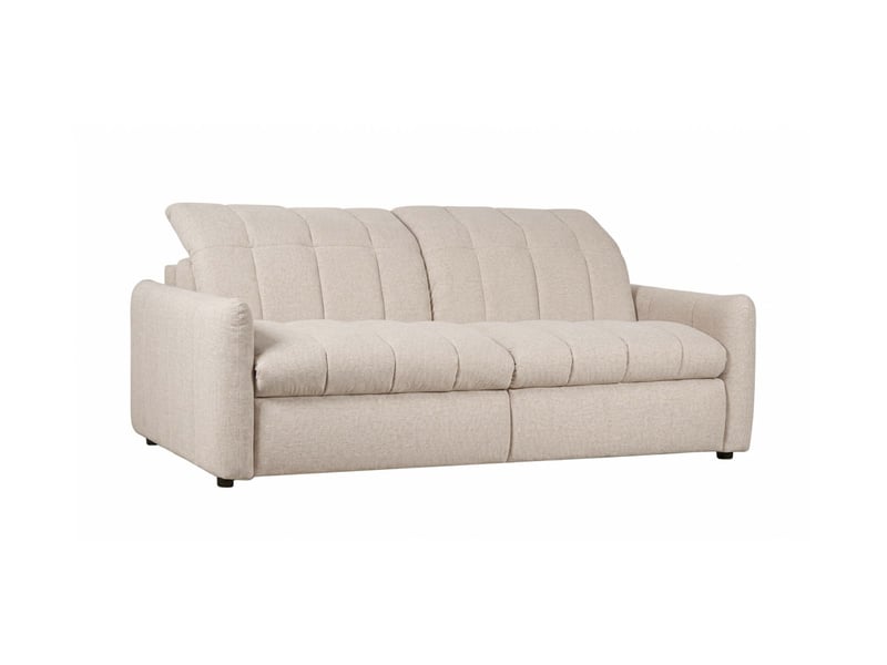  Canapé roma 2 places convertible avec relax électrique en tissu - blanc ROMA - Conforama E