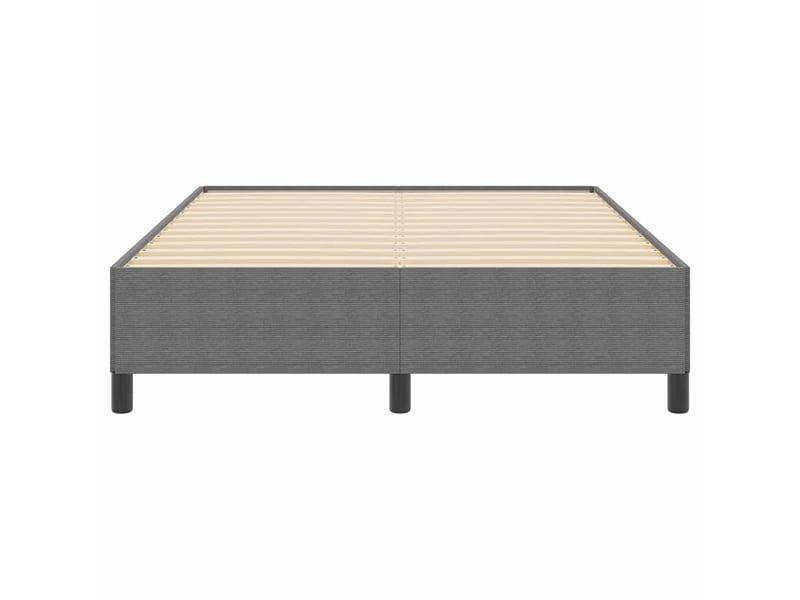 Lit double- lit adulte - lit à lattes gris clair 140 x 200 cm tissu en velours côtelé - Conforama D