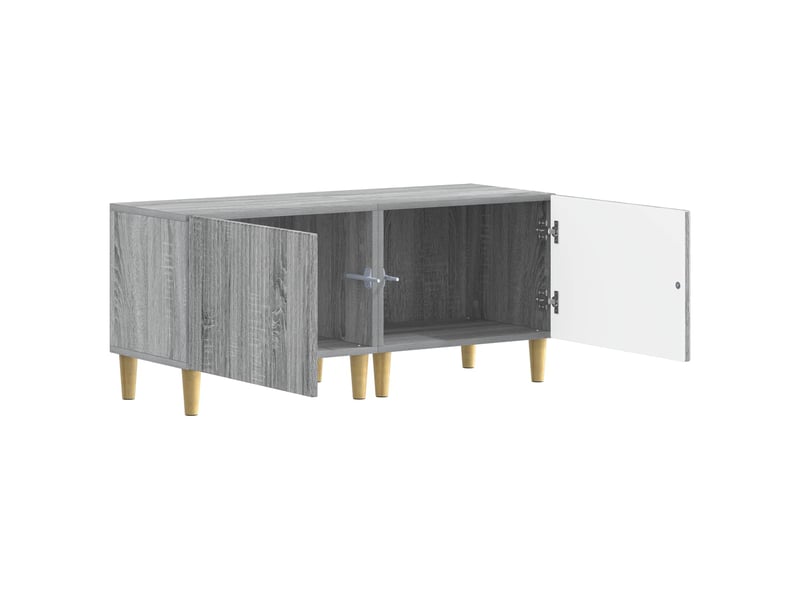  Meuble tv - banc tv - meuble de rangement sonoma gris bois d'ingénierie  - Conforama C