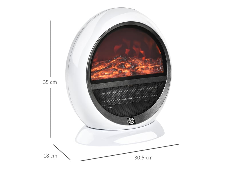 Cheminée électrique portable avec effet flamme rotative, puissance 1500 w, protection contre la surchauffe et le basculement, les pièces de 10 à 15 m²  - Conforama E