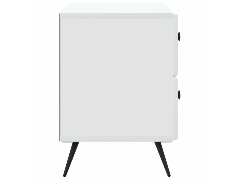 Table de chevet - cabinet de chevet - table de nuit blanc 62 x 34,5 x 47,5 cm bois d'ingénierie  - Conforama E