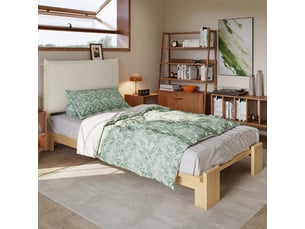 Lit simple 90x200 cm ZERBACO coloris naturel