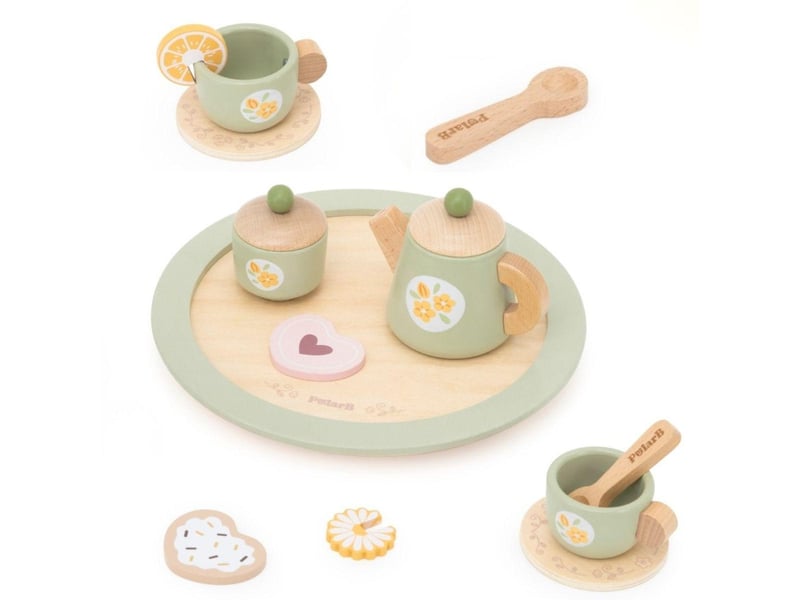  Dînette viga 44305 - service à café et à thé en bois avec plateau 6971608443053 - Conforama A