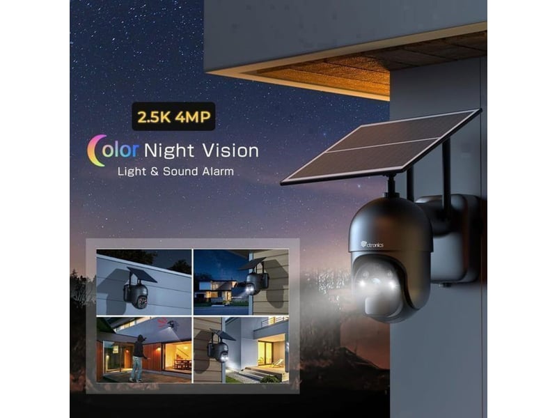  Camera de securite solaire 4g 4mp vision couleur pir alarme et projecteurs 149519_AABAA79769_6_DROPFR - Conforama E