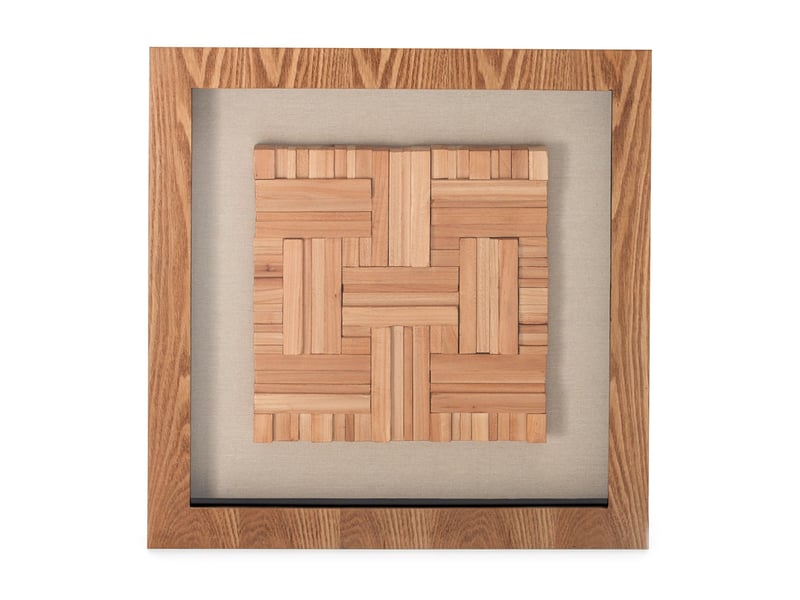  Tableau en bois carré i 60x60cm naturel  - Conforama A