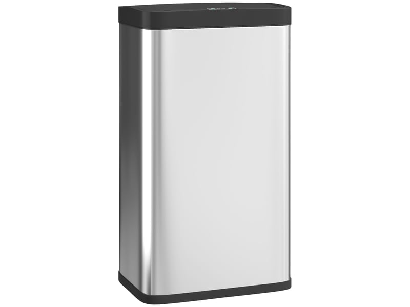  Poubelle de cuisine - poubelle à capteur de mouvement, 45 l, avec couvercle à fermeture douce, idéale pour la cuisine, argent  - Conforama A