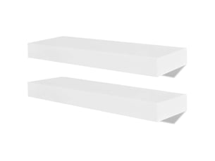Lot de 4 étagères murales, étagères suspendues blanc 40 cm cf43194
