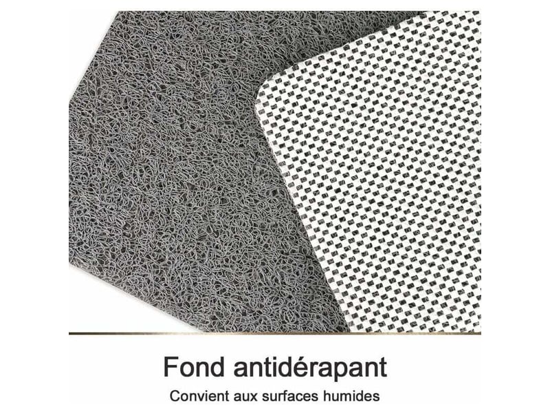  Tapis de douche antidérapant pvc luffa 60x60cm. Massage, trous de drainage, séchage rapide pour salle de bain.  - Conforama B