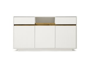 Buffet 3 porte(s) 2 tiroir(s) <strong>PANGIVO</strong> <strong>AB20877172W</strong> - 140 cm coloris blanc