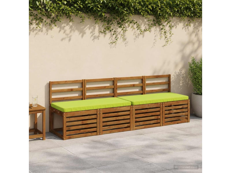 Lot de 2 coussins de banc, coussins d'assise vught 100 % polyester vert vif. Cf58251 - Conforama B