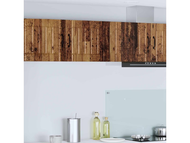 Meuble mural de cuisine | armoire de cuisine 2 pcs bois ancien bois d'ingénierie shl7423 - Conforama B