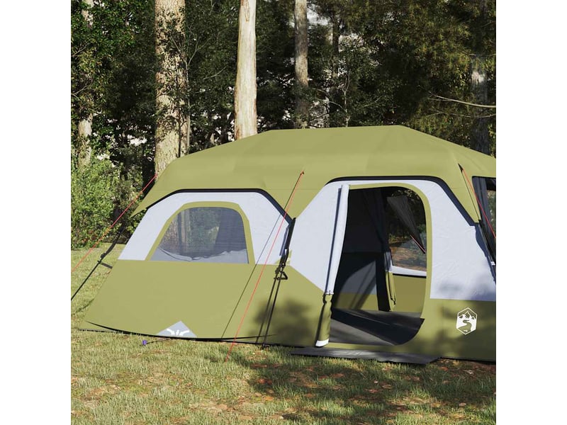 Tente de camping, tente familiale 9 personnes vert libération rapide imperméable - Conforama D