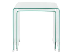 Table basse rectangulaire coloris transparent  
