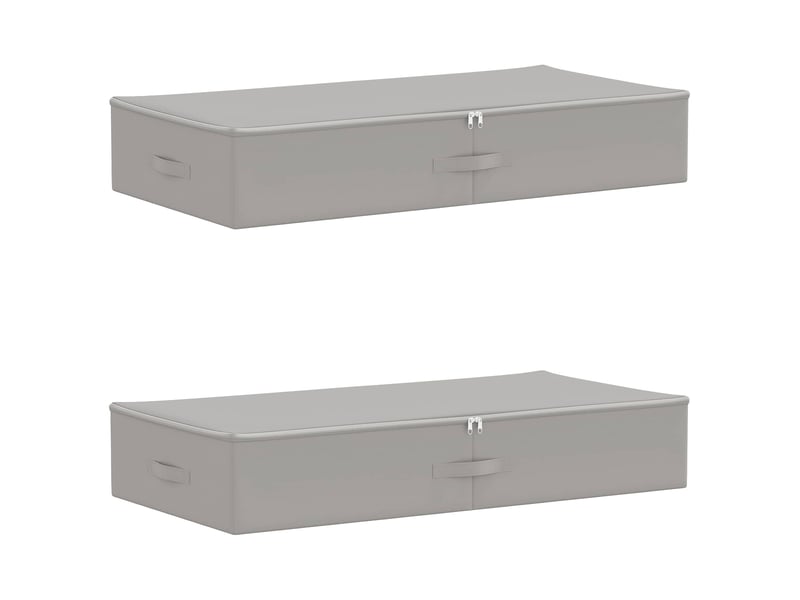  Boîte de rangement 2 pcs tissu intissé 100x50x18 cm 90 l shl98557  - Conforama A