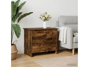 Coffre de rangement avec stockage chêne fumé 60x40x50 cm