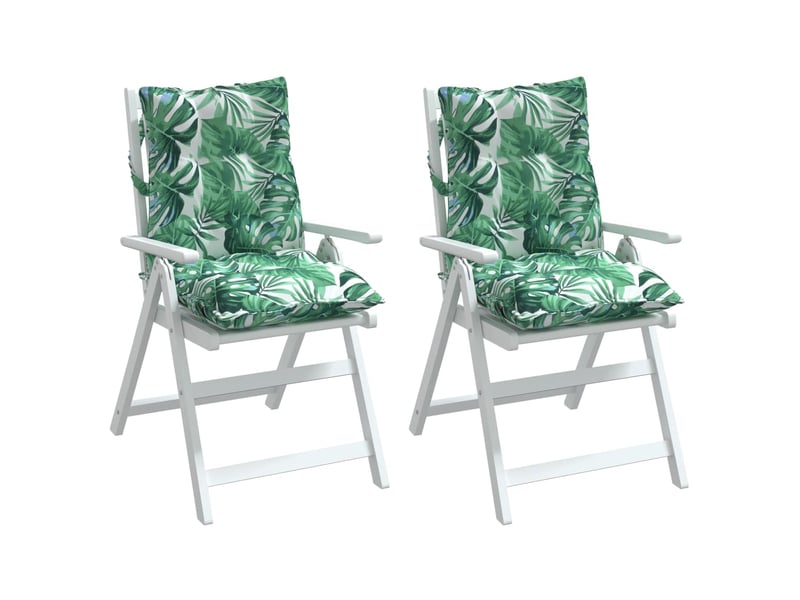 Lot de 2 coussins d'extérieur, coussins de chaise motif feuilles motif feuille cf56396 - Conforama D