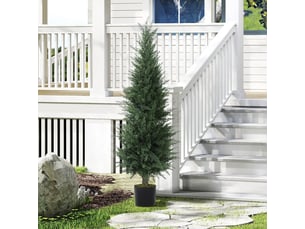 Plante artificielle cypres réaliste en plastique vert 120 cm pour intérieur et extérieur