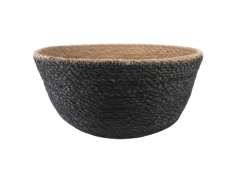 Jardinière - pot de plante avec poignées noir ø 32 x 32 cm - Conforama C