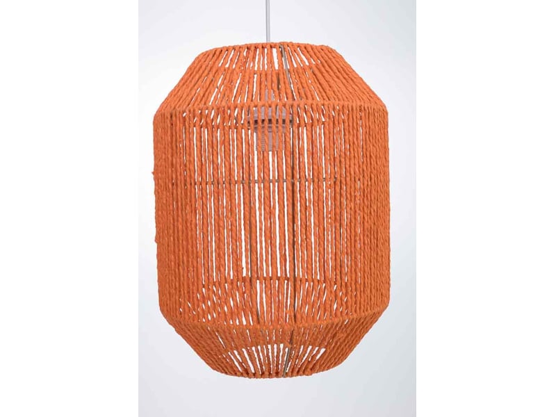  Lampe de plafond en papier orange d30,5x40h cm  - Conforama C