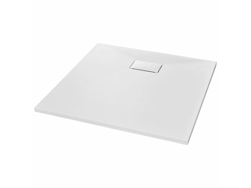  Bac de douche receveur de douche rectangulaire salle de bain maison intérieur trou de drain standard de 9 cm smc 90x90 cm blanc 02_0003450  - Conforama A