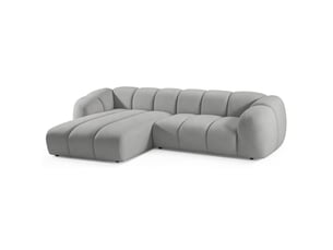 Selsey millma - canapé d'angle - 300 cm - velours gris clair
