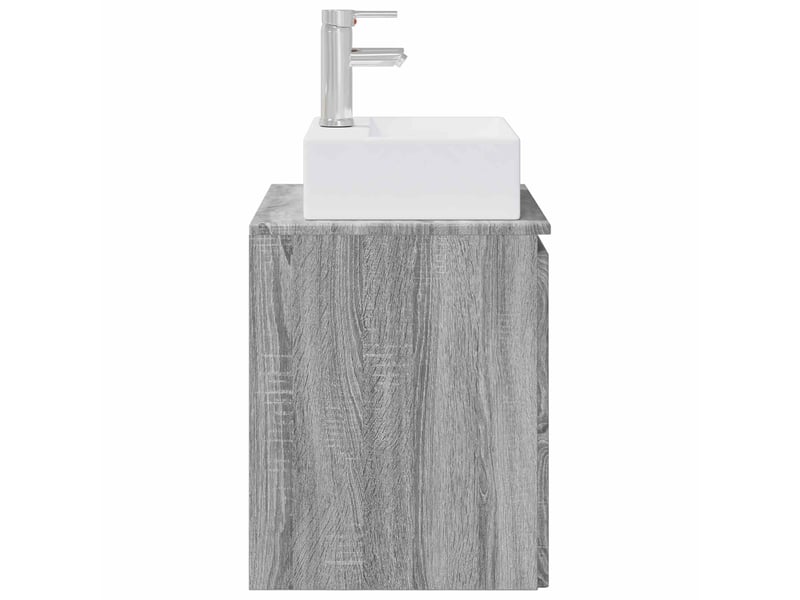 Vanité de lavabo mural, meuble de rangement sonoma gris 49.5x41x62.5 cm shl3359 - Conforama D