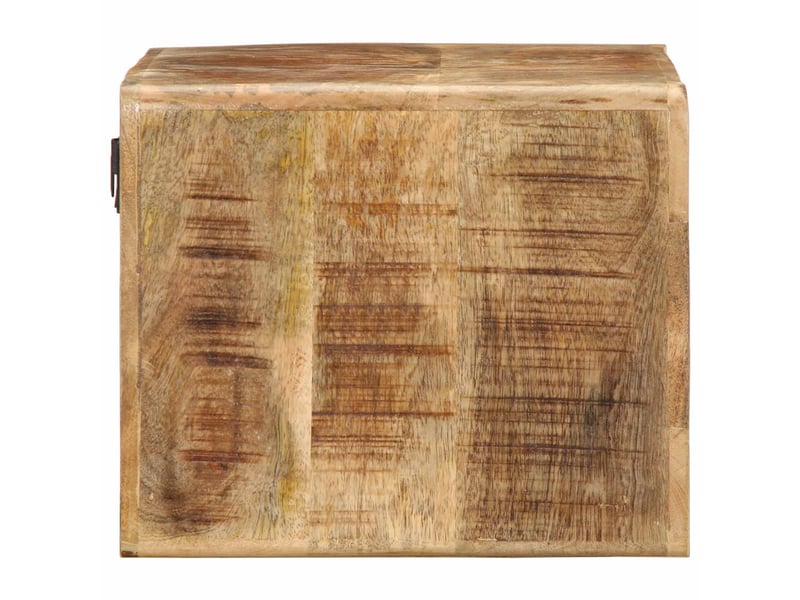 Meuble tv moderne rangement pratique 60 x 30 x 25 cm en bois de manguier massif marron 02_0058070  - Conforama C