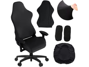 Lot de 4 housses de chaise gaming avec accoudoirsdossiers, convenant aux chaises de bureau, chaises d'ordinateur, chaises de course et chais, multicolore