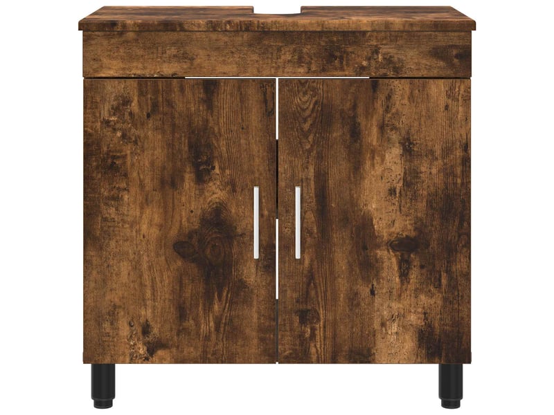  Unité de vanité de salle de bain, meuble de rangement chêne fumé 60x35x60 cm shl8593  - Conforama E