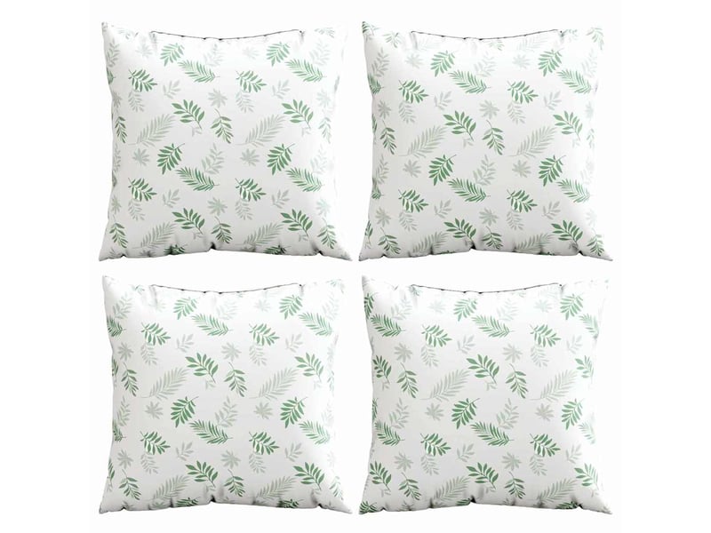  Lot de 4 coussins éparpillés tissu en polyester motif feuilles cf60904  - Conforama A