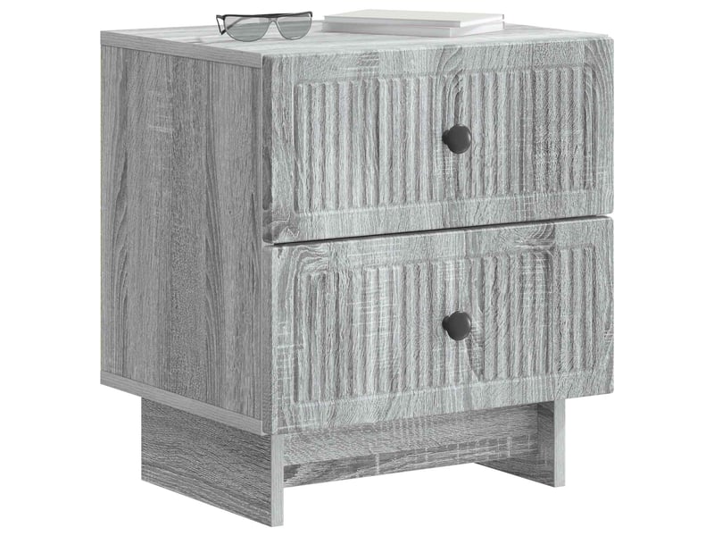  Table de chevet 2 pièces sonoma gris 43 x 34,5 x 47,5 cm  - Conforama A