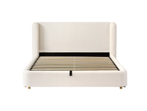 Lit coffre 140x200 cm <strong>LEYTN</strong> <strong></strong> coloris beige