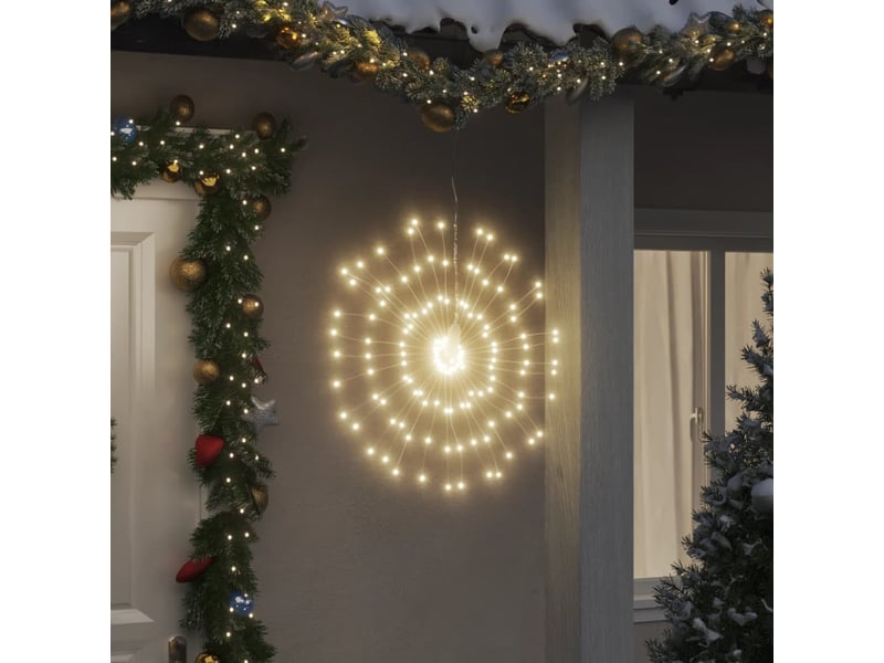  Étoile rayonnante de noël 140 led 8 pcs blanc chaud 17 cm  - Conforama B