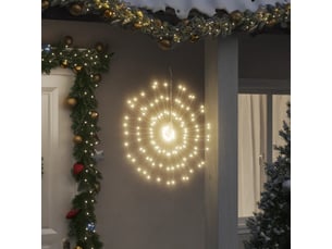 Étoile rayonnante de noël 140 led 8 pcs blanc chaud 17 cm