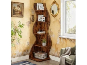 Bibliotheque coloris marron 5 étagère(s) DESVIAE - 50 cm x 182.5 cm