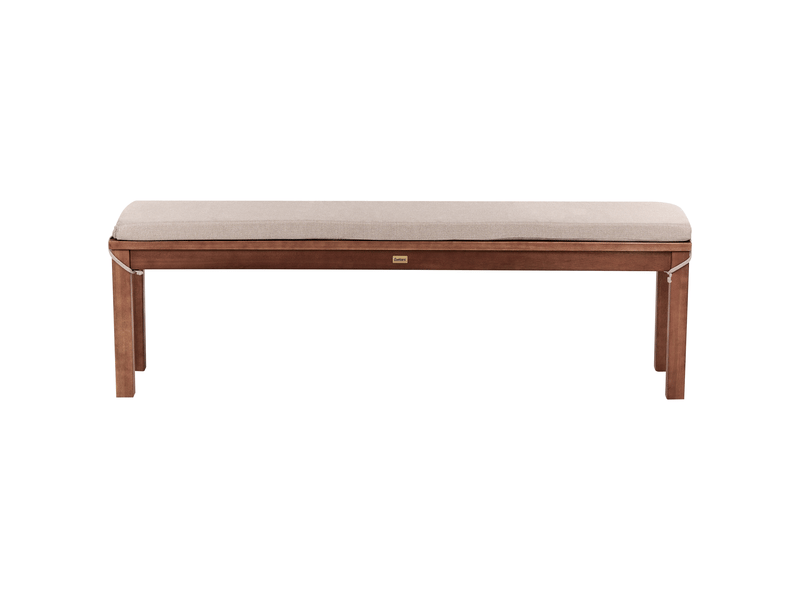  Banc avec coussin d'assise tuscania 160 cm bois d'eucalyptus beige  - Conforama A