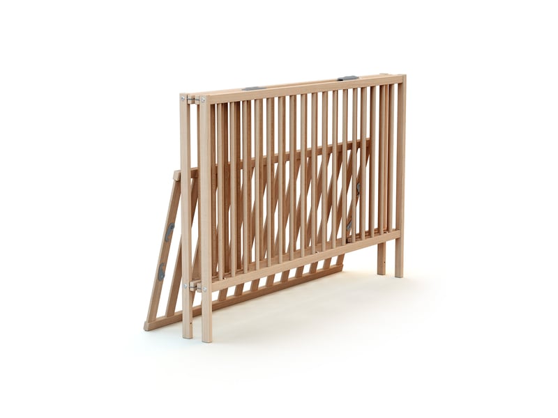 Webaby - lit bébé pliant en bois avec matelas 60 x 120 cm flex  - Conforama B