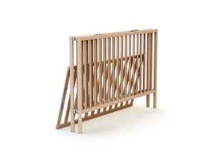 Lit bébé 60x120 cm WEBABY coloris bois clair