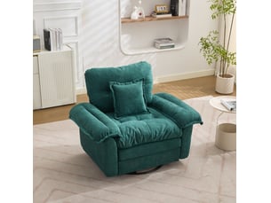 Fauteuil fixe pivotant  <strong>MODENVIE</strong> <strong></strong> Tissu vert vendu A l'unité