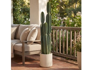 Plante artificielle cactus 111 cm – vert – en pot décoratif, touche naturelle pour salon, bureau et entrée