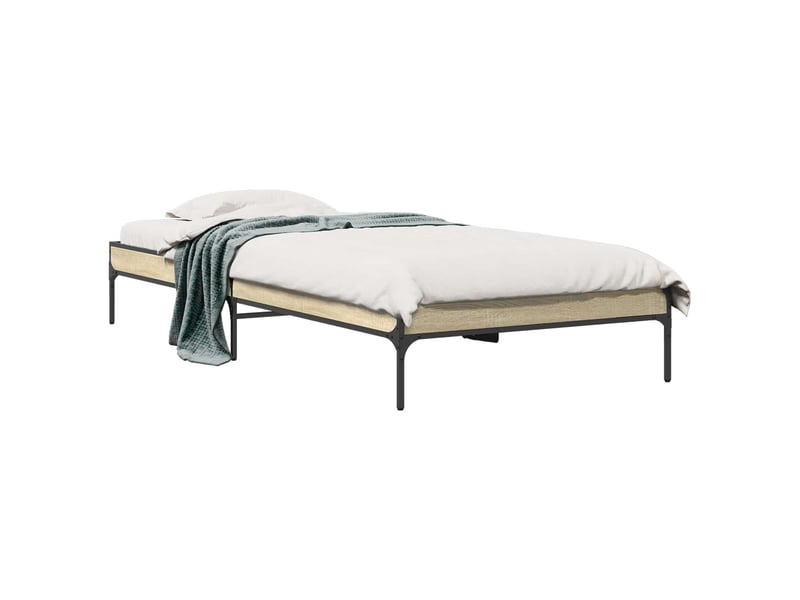  Lit simple- lit adulte -  cadre de lit chêne sonoma 80 x 200 cm bois d'ingénierie  - Conforama A