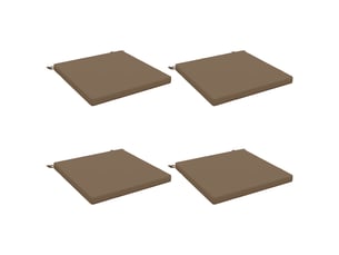 Lot de 4 coussins de siège, coussins d'assise soest 100 % polyester taupe cf60570