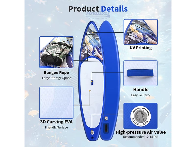 Planche de SUP Funwater SUPFW53A - 350x83x15cm 180kg - Conforama W